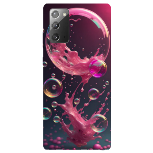 Samsung Note 20 Pink balloon Transparent Silicone TPU Θήκη