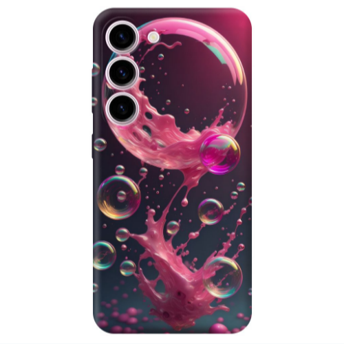 Samsung S23 Plus Pink balloon Transparent Silicone TPU Θήκη