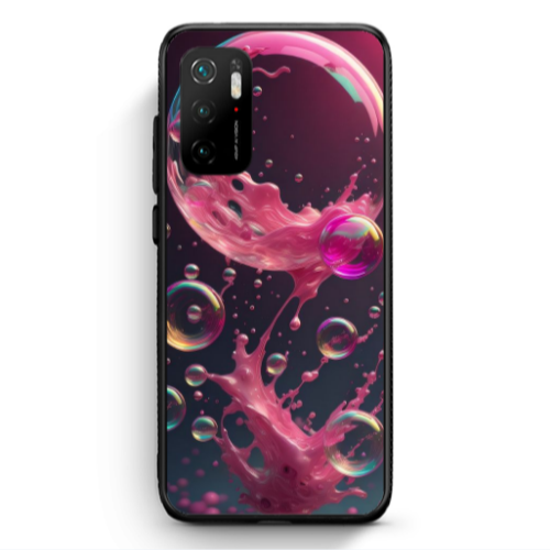 Xiaomi Poco M3 Pro Pink balloon Black Glossy Θήκη