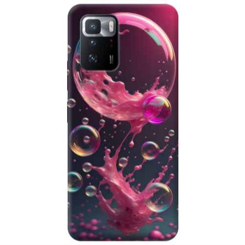 Xiaomi Poco X3 GT Pink balloon Transparent Silicone TPU Θήκη