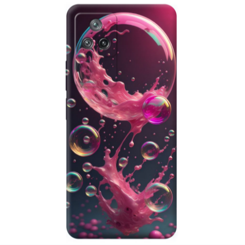 Xiaomi Poco F4 Pink balloon Transparent Silicone TPU Θήκη