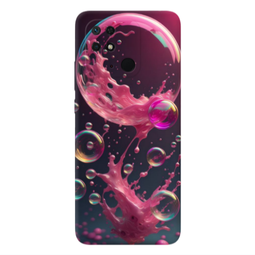 Xiaomi Poco C40 Pink balloon Transparent Silicone TPU Θήκη