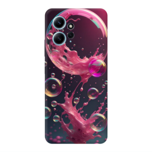 Xiaomi Redmi Note 12 4G Pink balloon Transparent Silicone TPU Θήκη