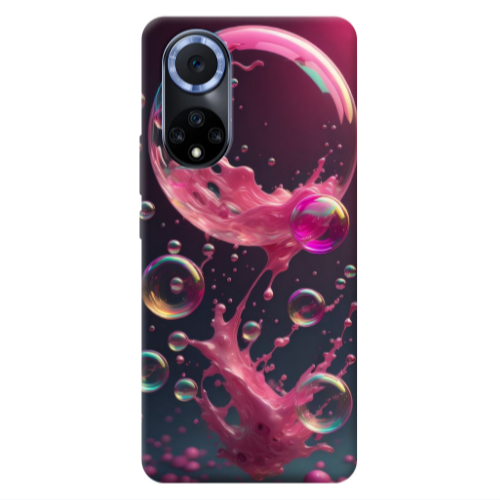 Huawei Nova 9 Pink balloon Transparent Silicone TPU Θήκη