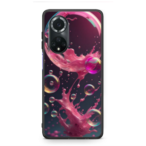 Huawei Nova 9 Pink balloon Black Glossy Θήκη