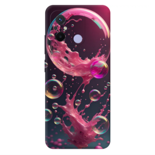 Xiaomi Redmi 12C Pink balloon Transparent Silicone TPU Θήκη