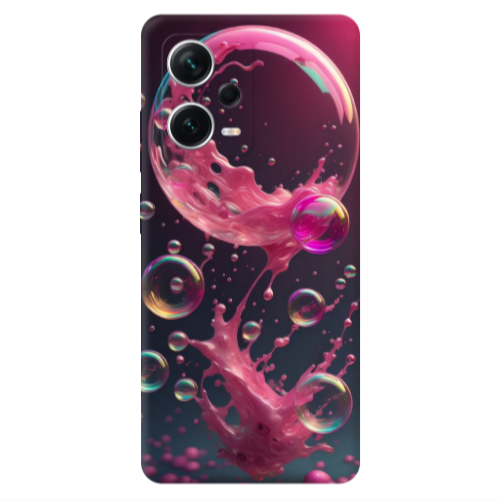 Xiaomi Redmi Note 12 5G Pink balloon Transparent Silicone TPU Θήκη