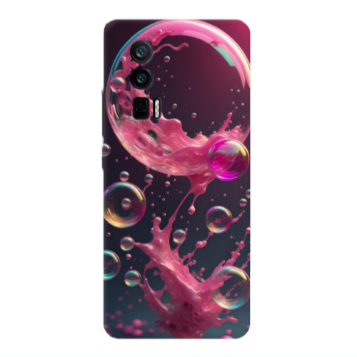 Xiaomi Poco F5 Pro Pink balloon Transparent Silicone TPU Θήκη