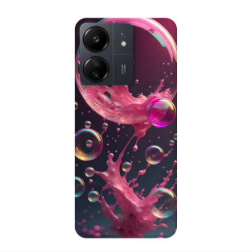 Xiaomi Redmi 13C Pink balloon Transparent Silicone TPU Θήκη