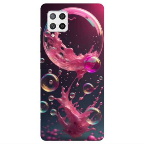 Samsung A42 5G Pink balloon Transparent Silicone TPU Θήκη