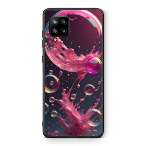 Samsung A42 5G Pink balloon Black Glossy Θήκη