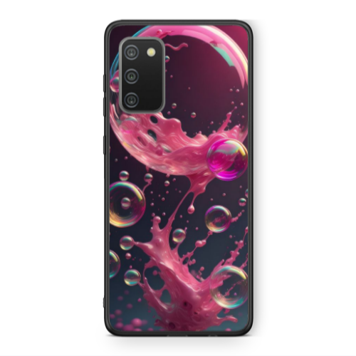 Samsung A02s Pink balloon Black Glossy Θήκη