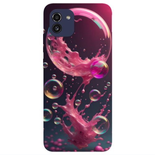 Samsung A03 Pink balloon Transparent Silicone TPU Θήκη