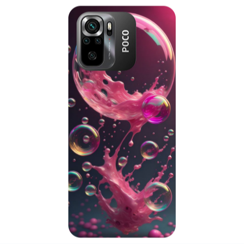 Xiaomi Poco M5 s Pink balloon Transparent Silicone TPU Θήκη