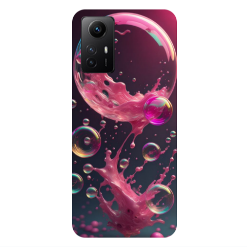 Xiaomi Redmi Note 12s Pink balloon Transparent Silicone TPU Θήκη