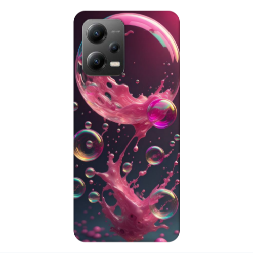 Xiaomi Poco X5 Pink balloon Transparent Silicone TPU Θήκη