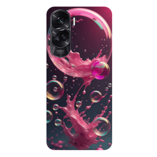 Honor 90 Lite 5G Pink balloon Transparent Silicone TPU Θήκη