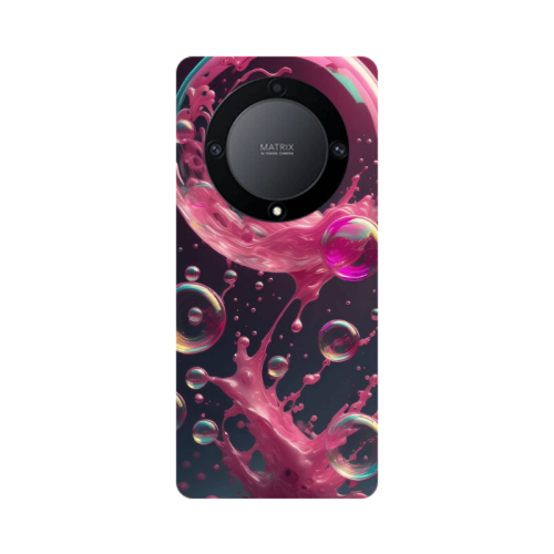 Honor Magic5 Lite 5G Pink balloon Transparent Silicone TPU Θήκη