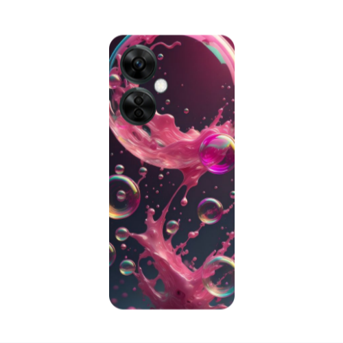 Oneplus Nord CE 3 Lite 5G Pink balloon Transparent Silicone TPU Θήκη