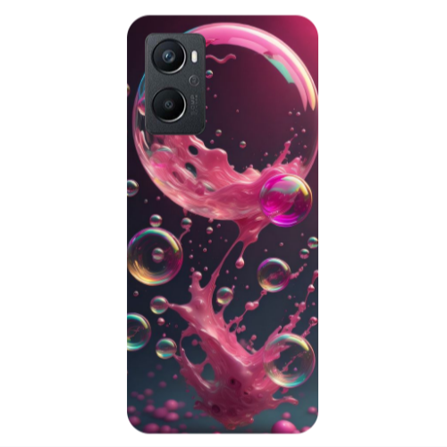 Oppo A 96 Pink balloon Transparent Silicone TPU Θήκη