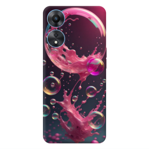 Oppo A 98 Pink balloon Transparent Silicone TPU Θήκη