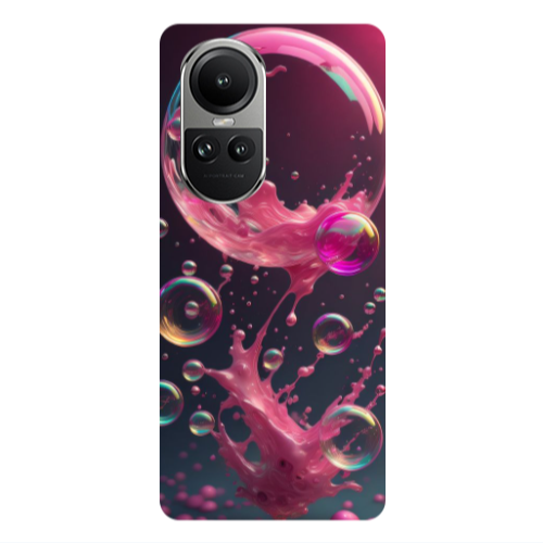 Oppo Reno10 5G Pink balloon Transparent Silicone TPU Θήκη