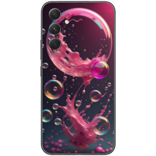 Samsung Galaxy A25 Pink balloon Transparent Silicone TPU Θήκη