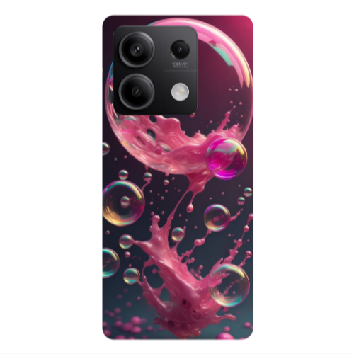 Xiaomi Redmi Note 13 5G Pink balloon Transparent Silicone TPU Θήκη