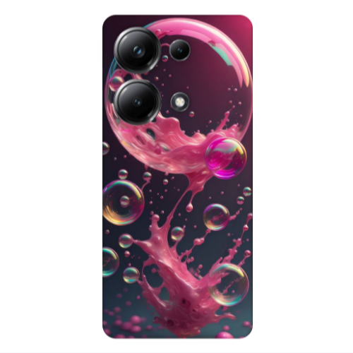 Xiaomi Poco M6 Pro 4G Pink balloon Transparent Silicone TPU Θήκη
