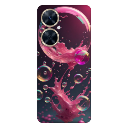 Huawei Nova 11i Pink balloon Transparent Silicone TPU Θήκη