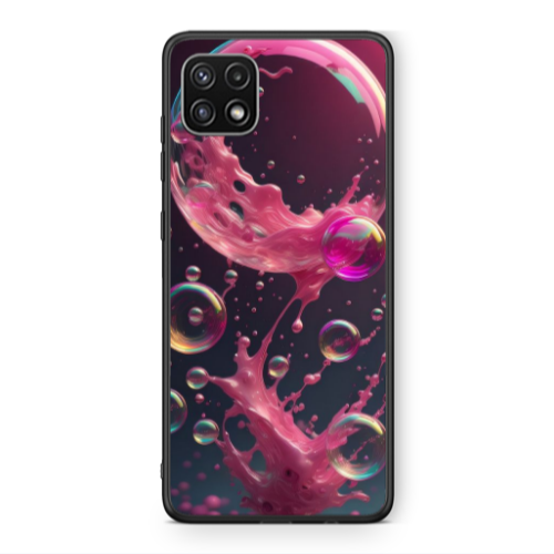 Samsung A22 5G Pink balloon Black Glossy Θήκη