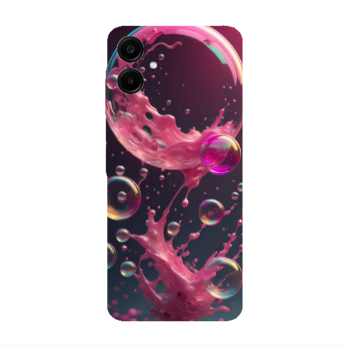 Samsung A06 Pink balloon Transparent Silicone TPU Θήκη