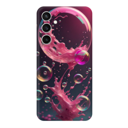 Samsung S24 FE Pink balloon Transparent Silicone TPU Θήκη