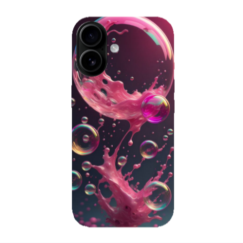 Apple Iphone 16 Pink balloon Transparent Silicone TPU Θήκη