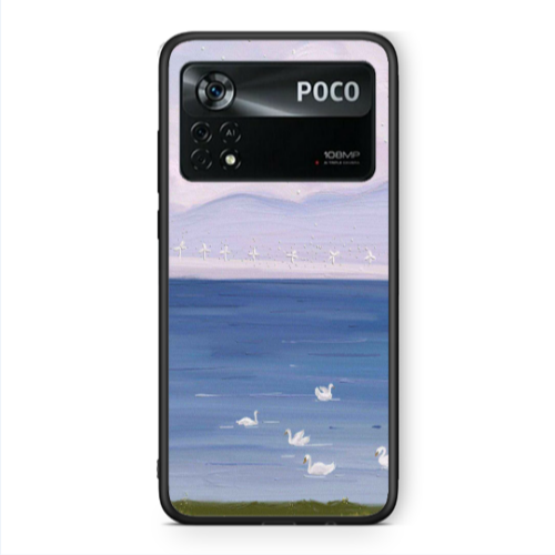 Xiaomi Poco X4 Pro Swan Lake Black Glossy Θήκη