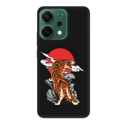 Oppo RENO 14 Angry Gorilla Black Colored Silicone TPU Θήκη