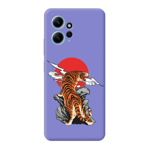 Xiaomi Redmi Note 12 4G Angry Gorilla Purple Colored Silicone TPU Θήκη