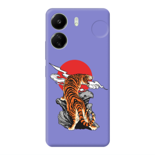 Xiaomi Redmi 13C Angry Gorilla Purple Colored Silicone TPU Θήκη
