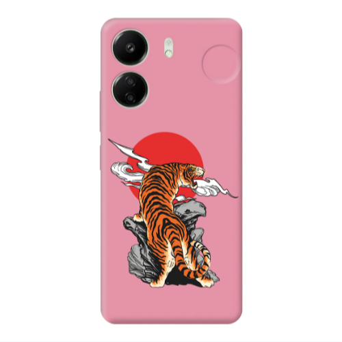 Xiaomi Redmi 13C Angry Gorilla Pink Colored Silicone TPU Θήκη