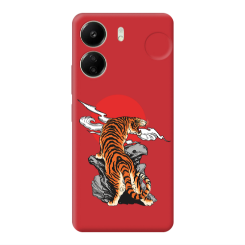 Xiaomi Redmi 13C Angry Gorilla Red Colored Silicone TPU Θήκη