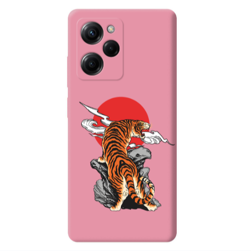 Xiaomi Poco X5 Pro Angry Gorilla Pink Colored Silicone TPU Θήκη