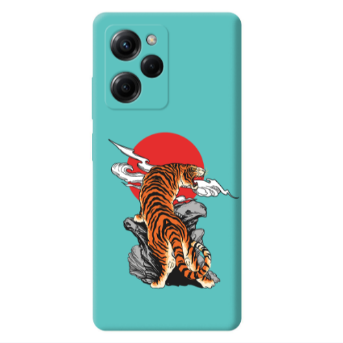 Xiaomi Poco X5 Pro Angry Gorilla Turquoise Colored Silicone TPU Θήκη