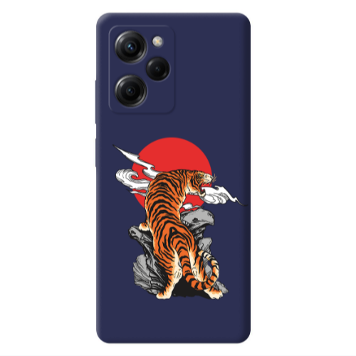 Xiaomi Poco X5 Pro Angry Gorilla Dark blue Colored Silicone TPU Θήκη