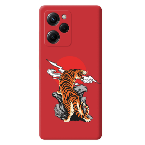 Xiaomi Poco X5 Pro Angry Gorilla Red Colored Silicone TPU Θήκη