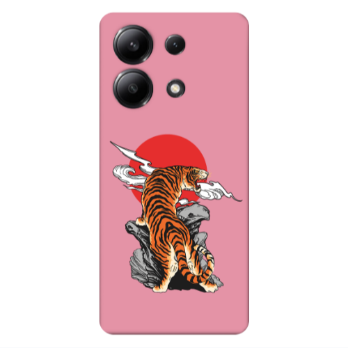 Xiaomi Redmi Note 13 4G Angry Gorilla Pink Colored Silicone TPU Θήκη