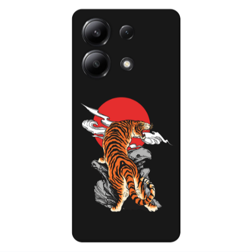 Xiaomi Redmi Note 13 4G Angry Gorilla Black Colored Silicone TPU Θήκη