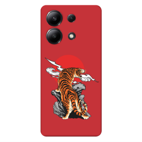 Xiaomi Redmi Note 13 4G Angry Gorilla Red Colored Silicone TPU Θήκη
