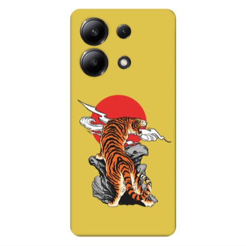 Xiaomi Redmi Note 13 4G Angry Gorilla Yellow Colored Silicone TPU Θήκη