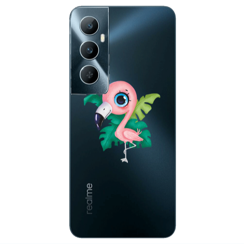 Realme C65 Swan Transparent Silicone TPU Θήκη