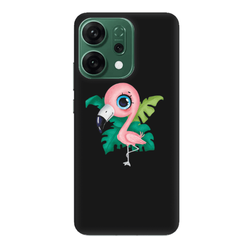 Oppo RENO 14 Swan Black Colored Silicone TPU Θήκη